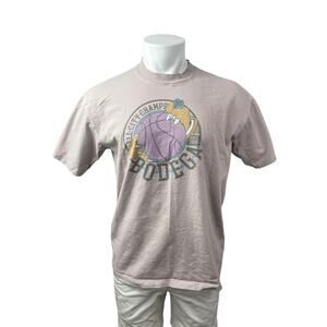 Bodega City Champs Men's Gray Graphic Crew Neck Short Sleeve Tee T-Shirt Top M